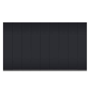 Draaideurkast Skøp I grafietkleurig/zwart mat glas - 405 x 236 cm - 9 deuren - Comfort