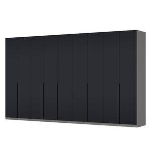 Armoire à portes battantes Skøp I Verre mat noir - 405 x 236 cm - 9 portes - Premium