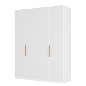 Armoire à portes battantes Skøp I Verre mat blanc - 181 x 222 cm - 4 portes - Basic