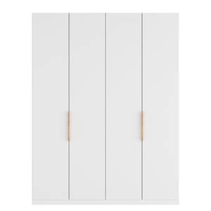 Armoire à portes battantes Skøp I Verre mat blanc - 181 x 236 cm - 4 portes - Premium