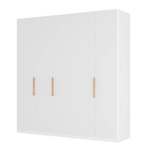 Armoire à portes battantes Skøp I Verre mat blanc - 225 x 222 cm - 5 portes - Classic