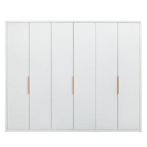 Armoire à portes battantes Skøp I Verre mat blanc - 270 x 222 cm - 6 portes - Basic