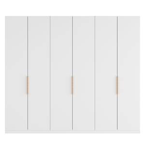 Armoire à portes battantes Skøp I Verre mat blanc - 270 x 236 cm - 6 portes - Confort