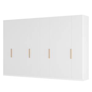 Armoire à portes battantes Skøp I Verre mat blanc - 360 x 222 cm - 8 portes - Confort