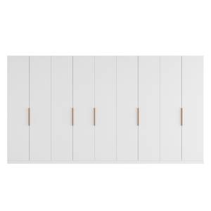 Armoire à portes battantes Skøp I Verre mat blanc - 405 x 222 cm - 9 portes - Premium