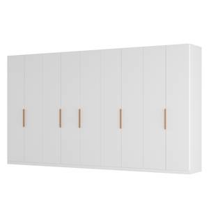 Armoire à portes battantes Skøp I Verre mat blanc - 405 x 236 cm - 9 portes - Confort