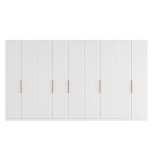 Armoire à portes battantes Skøp I Verre mat blanc - 405 x 236 cm - 9 portes - Premium