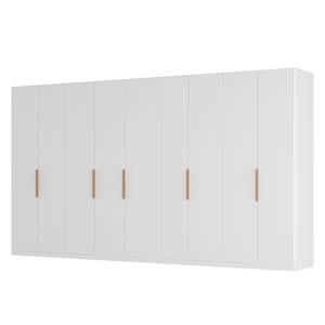 Armoire à portes battantes Skøp I Verre mat blanc - 405 x 236 cm - 9 portes - Premium