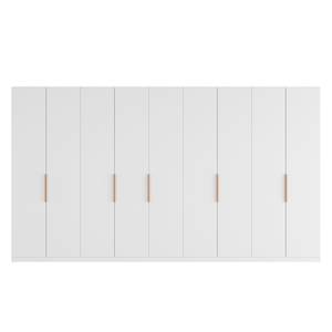 Armoire à portes battantes Skøp I Verre mat blanc - 405 x 236 cm - 9 portes - Classic