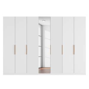 Armoire à portes battantes Skøp I Verre blanc mat / Miroir en cristal - 315 x 222 cm - 7 portes - Premium