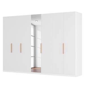 Armoire à portes battantes Skøp I Verre blanc mat / Miroir en cristal - 315 x 236 cm - 7 portes - Basic