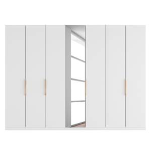 Armoire à portes battantes Skøp I Verre blanc mat / Miroir en cristal - 315 x 236 cm - 7 portes - Premium