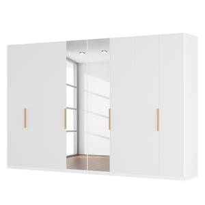 Armoire à portes battantes Skøp I Verre blanc mat / Miroir en cristal - 360 x 222 cm - 8 portes - Basic