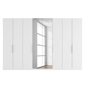 Drehtürenschrank SKØP I Mattglas Weiß/ Kristallspiegel - 360 x 236 cm - 8 Türen - Premium
