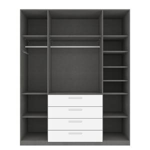 Drehtürenschrank SKØP II Alpinweiß - 181 x 222 cm - 4 Türen - Premium