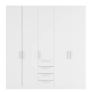 Armoire à portes battantes Skøp II Blanc alpin - 225 x 236 cm - 5 portes - Premium