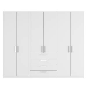 Drehtürenschrank SKØP II Alpinweiß - 270 x 222 cm - 6 Türen - Comfort