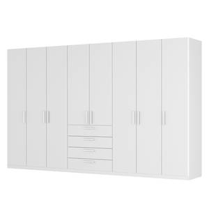 Armoire à portes battantes Skøp II Blanc alpin - 360 x 222 cm - 8 portes - Confort