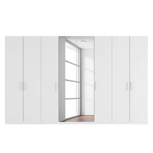 Armoire à portes battantes Skøp II Blanc alpin / Miroir en cristal - 360 x 222 cm - 8 portes - Classic