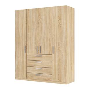 Armoire à portes battantes Skøp II Imitation chêne de Sonoma - 181 cm (4 portes) - 222 cm - Classic - 181 x 222 cm - 4 portes - Classic