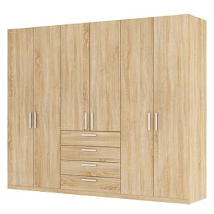 Drehtürenschrank SKØP II Eiche Sonoma Dekor - 270 cm (6-türig) - 222 cm - Comfort - 270 x 222 cm - 6 Türen - Comfort