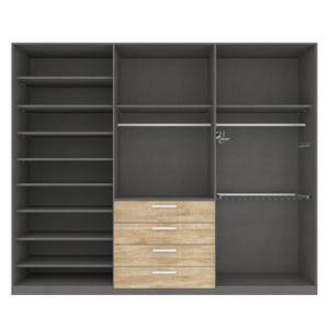 Armoire à portes battantes Skøp II Imitation chêne de Sonoma - 270 cm (6 portes) - 222 cm - Optimum Plus - 270 x 222 cm - 6 portes - Premium