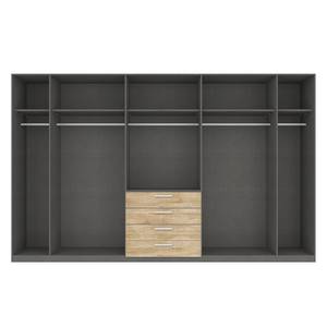 Drehtürenschrank SKØP II Eiche Sonoma Dekor/ Kristallspiegel - 360 x 222 cm - 8 Türen - Basic