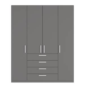 Drehtürenschrank SKØP II Graphit - 181 x 222 cm - 4 Türen - Comfort