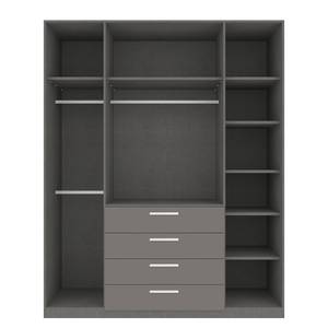 Armoire à portes battantes Skøp II Graphite - 181 x 236 cm - 4 portes - Classic