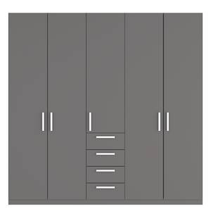 Drehtürenschrank SKØP II Graphit - 225 x 222 cm - 5 Türen - Comfort