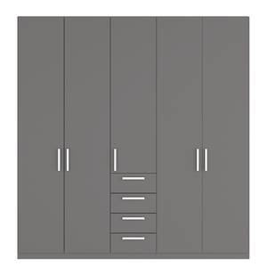 Drehtürenschrank SKØP II Graphit - 225 x 236 cm - 5 Türen - Basic