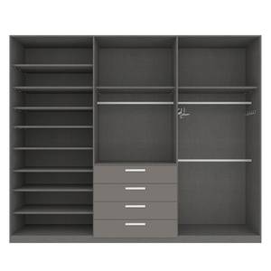 Armoire à portes battantes Skøp II Graphite - 270 x 236 cm - 6 portes - Confort