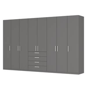 Armoire à portes battantes Skøp II Graphite - 360 x 222 cm - 8 portes - Premium