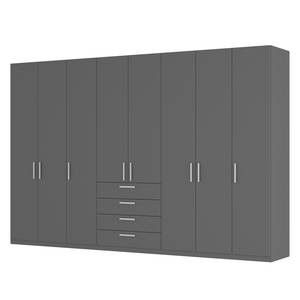 Drehtürenschrank SKØP II Graphit - 360 x 236 cm - 8 Türen - Comfort