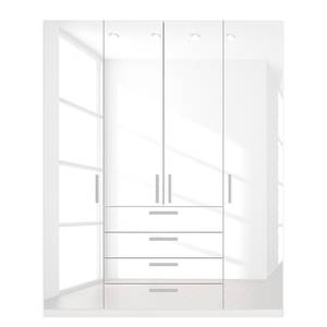 Armoire à portes battantes Skøp II Blanc brillant - 181 x 222 cm - 4 portes - Basic