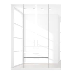 Drehtürenschrank SKØP II Hochglanz Weiß - 181 x 236 cm - 4 Türen - Premium