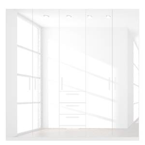 Armoire à portes battantes Skøp II Blanc brillant - 225 x 222 cm - 5 portes - Basic