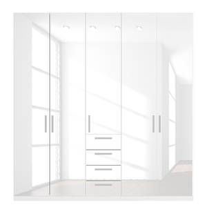 Armoire à portes battantes Skøp II Blanc brillant - 225 x 236 cm - 5 portes - Basic