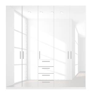 Armoire à portes battantes Skøp II Blanc brillant - 225 x 236 cm - 5 portes - Premium