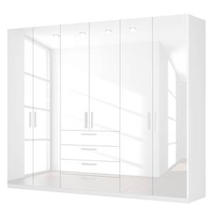 Armoire à portes battantes Skøp II Blanc brillant - 270 x 222 cm - 6 portes - Confort