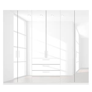 Armoire à portes battantes Skøp II Blanc brillant - 270 x 236 cm - 6 portes - Basic