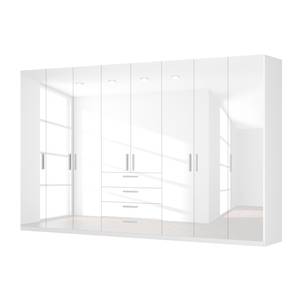 Armoire à portes battantes Skøp II Blanc brillant - 360 x 222 cm - 8 portes - Basic