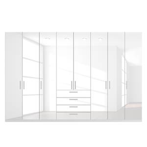 Armoire à portes battantes Skøp II Blanc brillant - 360 x 236 cm - 8 portes - Confort