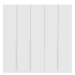 Armoire à portes battantes Skøp II Verre mat blanc - 225 x 222 cm - 5 portes - Basic