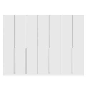 Armoire à portes battantes Skøp II Verre mat blanc - 315 x 236 cm - 7 portes - Premium