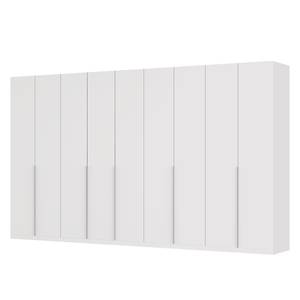 Armoire à portes battantes Skøp II Verre mat blanc - 405 x 236 cm - 9 portes - Basic