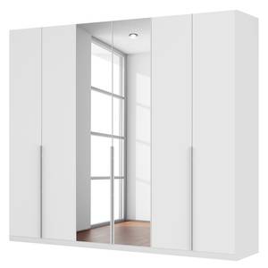 Drehtürenschrank SKØP II Mattglas Weiß/ Kristallspiegel - 270 x 236 cm - 6 Türen - Basic