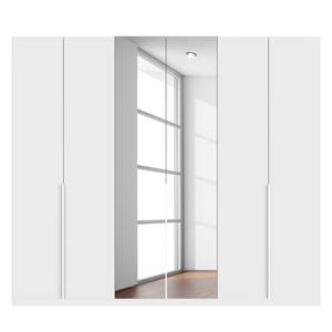 Armoire à portes battantes Skøp II Verre blanc mat / Miroir en cristal - 270 x 236 cm - 6 portes - Premium