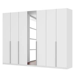 Drehtürenschrank SKØP II Mattglas Weiß/ Kristallspiegel - 315 x 236 cm - 7 Türen - Comfort