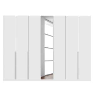 Armoire à portes battantes Skøp II Verre blanc mat / Miroir en cristal - 315 x 236 cm - 7 portes - Confort